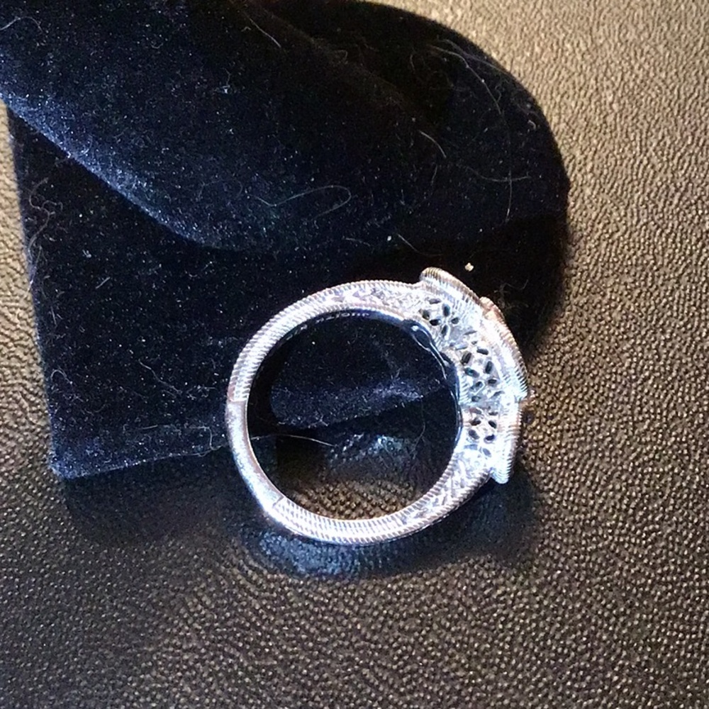 JUDITH RIPKA CHROME DIOPSIDE AND DIAMONIQUE RING - Picture 4 of 9